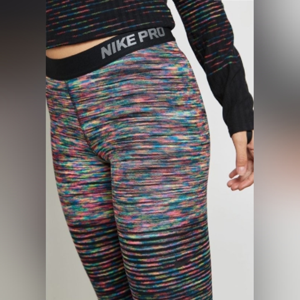 Nike Pro Hyperwarm Training Tights Pants Women's Size Small Multicolor